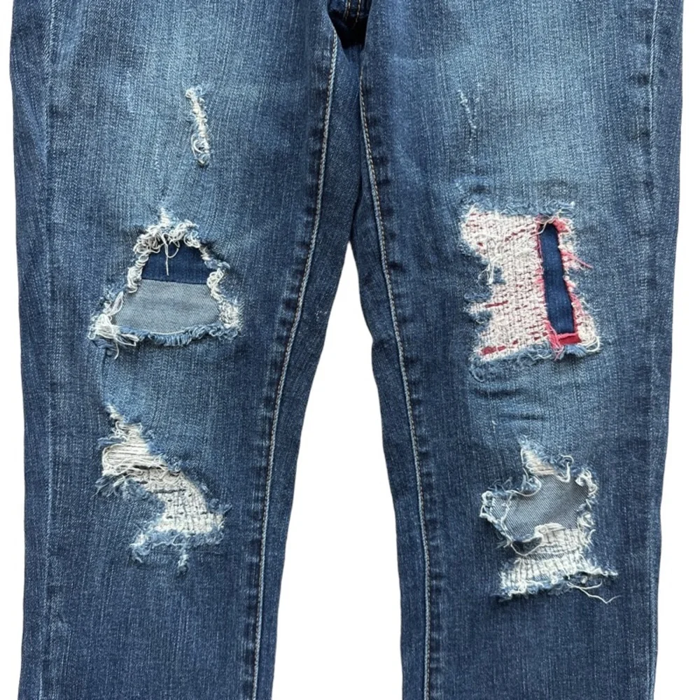 Blank NYC Intro Distressed Raw Hem Skinny Ankle Length Jeans Size 27
